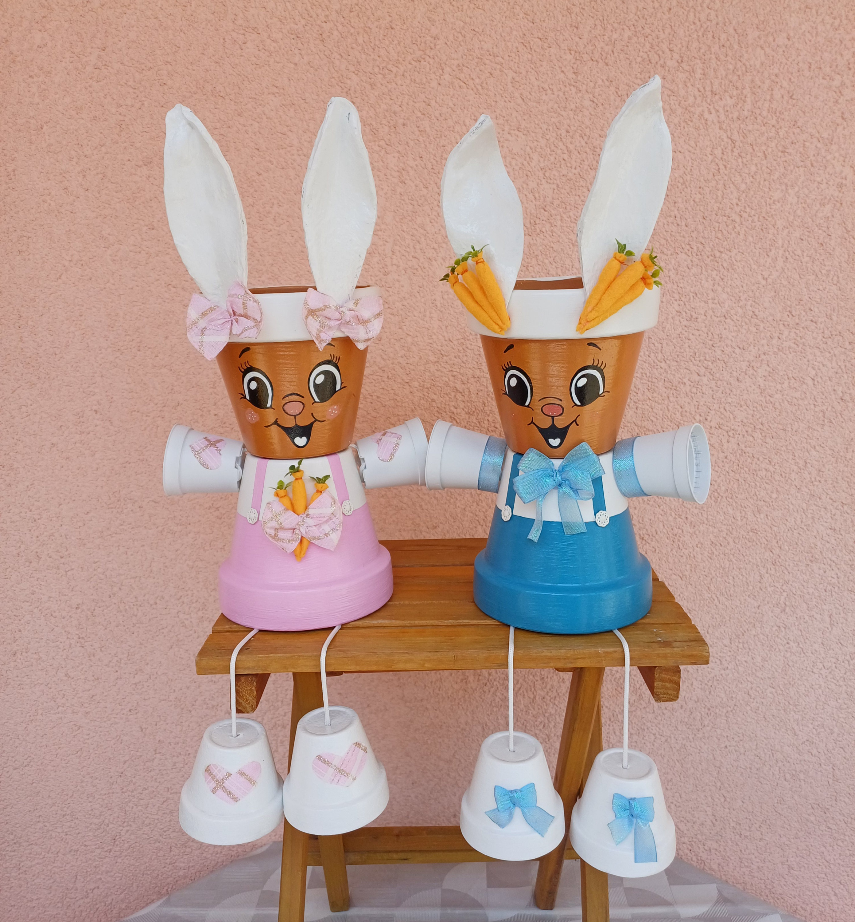 Clay Pot Figure, Terracotta, Doll, Flowerpot, Rabbit - Etsy