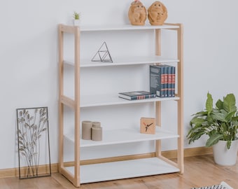 Montessori Bookshelf: Birch Plywood Nursery Shelf, Toy Storage