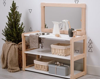 Child Montessori washbasin toddler Waschtisch kind Type A +PLUS, WITH mirror Baby registry item