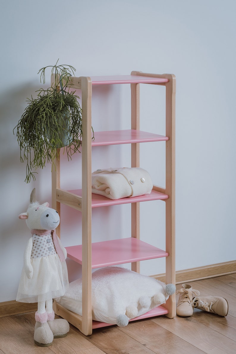 MONTESSORI Bookshelf MAXI Toy SHELF Nursery Shelves Birch Etsy