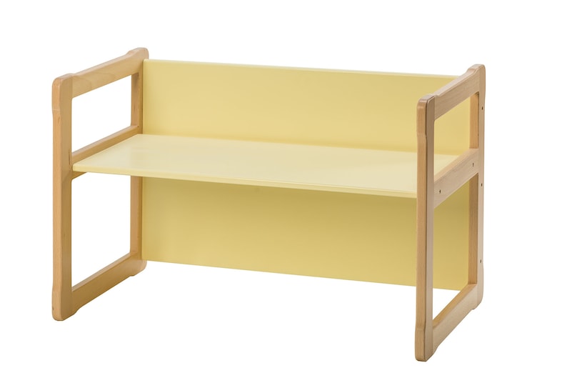 Grand banc et chaises multifonctionnels Montessori, bois massif certifié et contreplaqué Article pour registre de bébé Cadeau pour enfant image 3