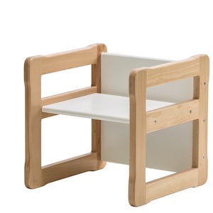 Montessori based Multifunctional chair and small box set, certified solid wood and plywood Baby registry item Gift for kids image 3