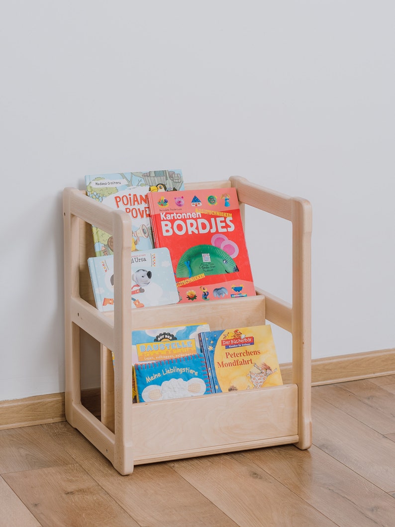 Set of Montessori Bookshelf SMALL With Montessori MINI Shelf Etsy