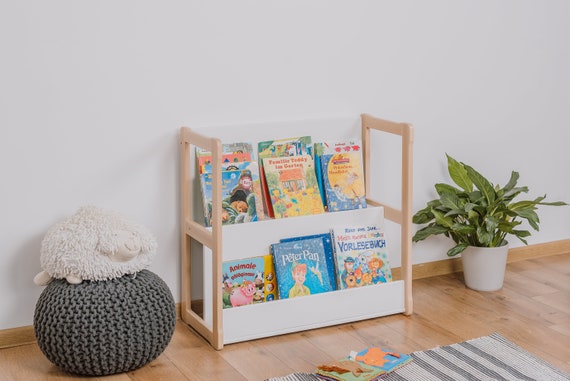 MONTESSORI Bookshelf MINI Toy SHELF, Nursery Beech Wood and Birch Plywood  Bookcase Kid Room Essential Baby Registry Item Christmas Gift 