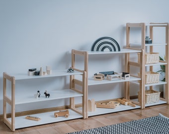 Montessori MIDI shelf white Toy storage Bookcase Baby registry item Gift for kids
