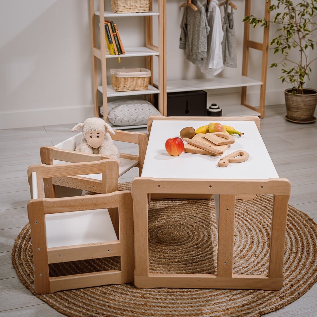 ARCHE D'ACTIVITÉ MONTESSORI Bébé Portique En Bois EUR 74,95