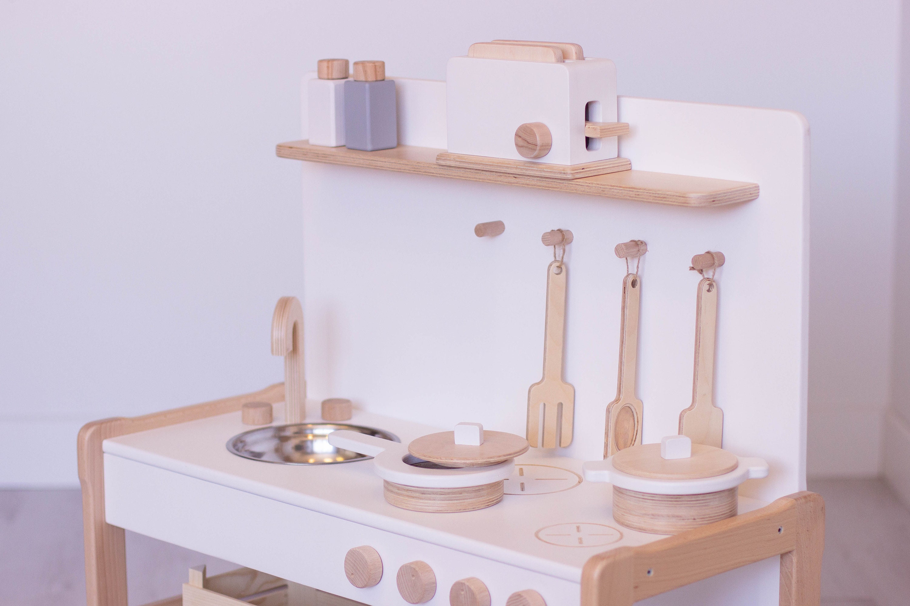 Cuisine jouet en bois pour enfants inc. Accessoires, Jeu de rôle faisant  semblant de jouet