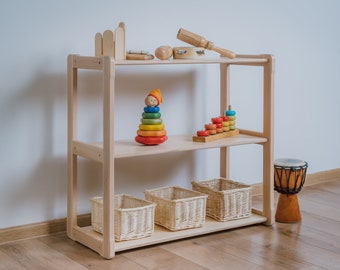 Montessori MIDI Shelf: Birch Plywood Nursery Toy Storage
