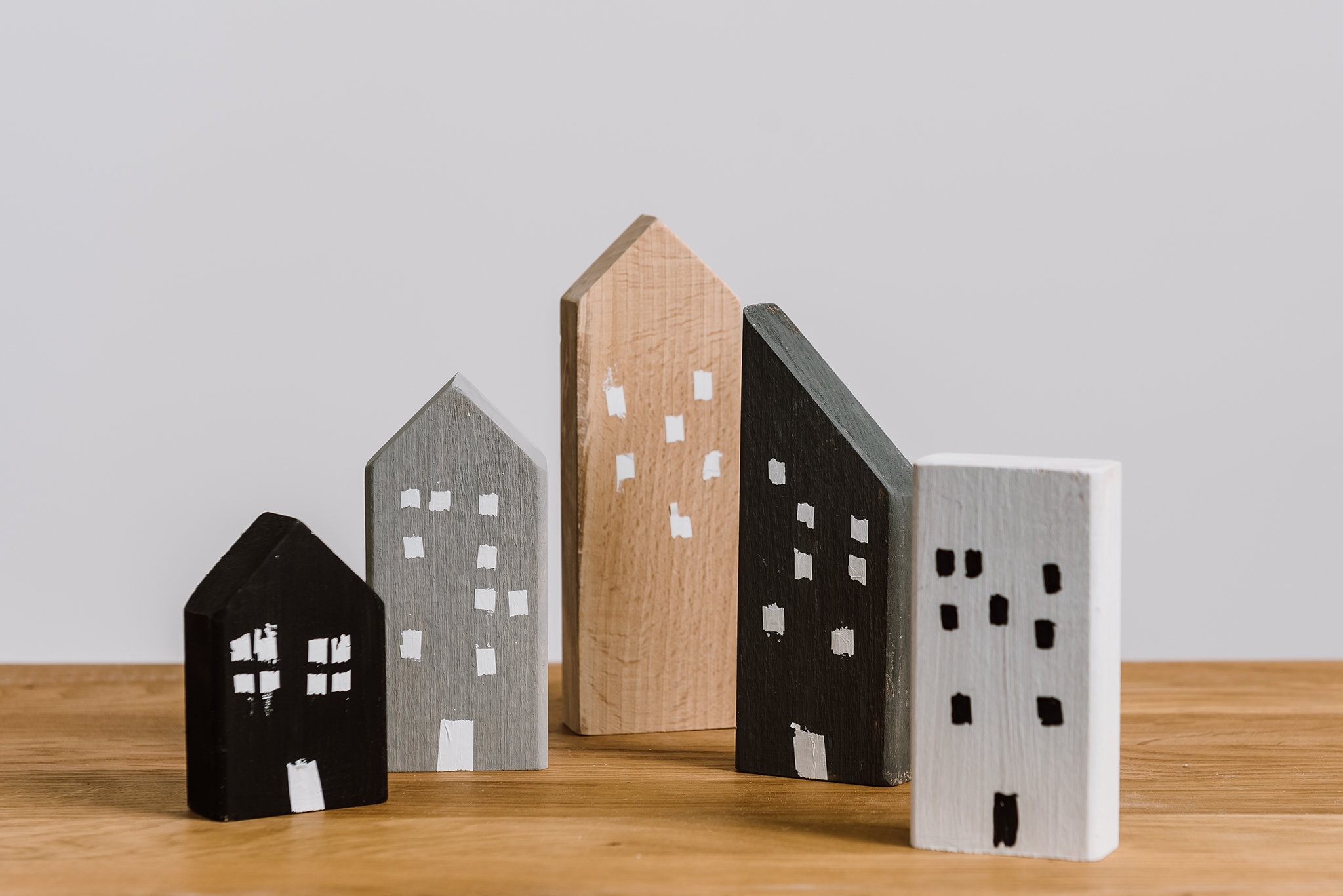 Wooden block best sale houses