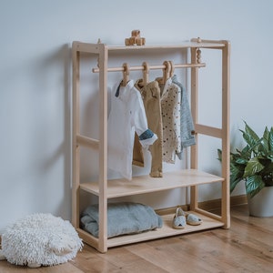 Extra board for the Clothing rack type B with shelf for children, Montessori based Gift for kids image 2