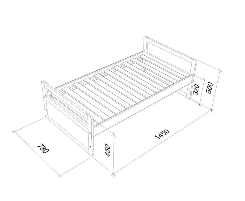 Montessori floor bed with slats image 8