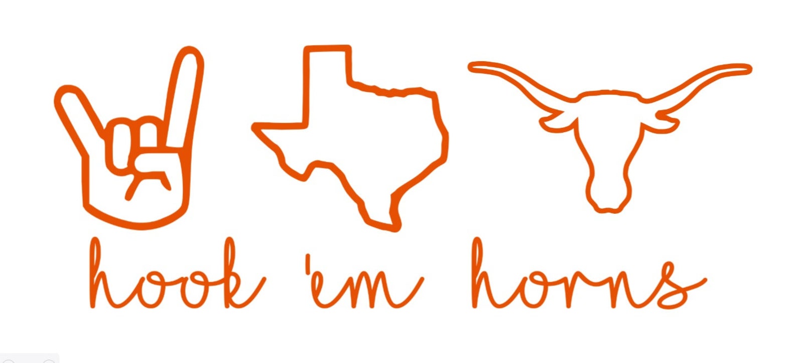 Longhorns Hook 'em Horns Svg Etsy