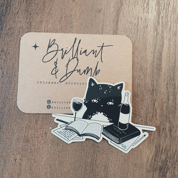 Vinyl Sticker Philosophy Cat