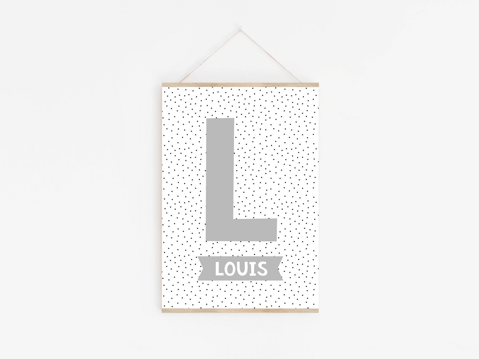 Blush Initial Print Nursery Letter Art Personalised Nursery Etsy