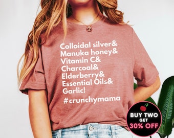 Crunchy Mama T-shirt, Hippie Mama, Holistic Mama, Natural Remedies, Crunchy Mom Gift, Natural Mama Gift, Unisex Graphic Tee Shirt