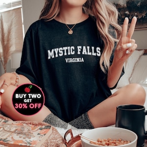 Mystic Falls T Shirt Mystic Falls Virginia Shirt Vampir Shirt Vampir Tagebuch Tshirt Vampir Fangirl Shirt Salvatore Shirt Plus to 5XL
