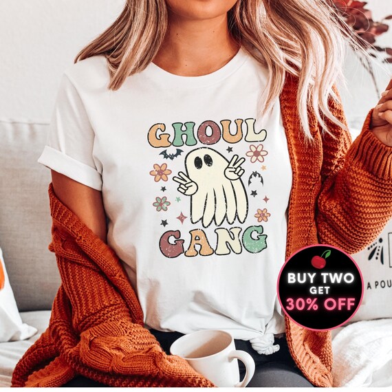 Retro Ghost shirt Cute Ghoul Gang Vintage Ghost Halloween Shirt Groovy Ghost Shirt, Retro Fall Shirt, Fall T Shirt, Spooky Cute Shirt to 4XL