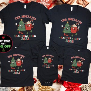 Retro Family Christmas Shirts, Custom Christmas Tee, Personalized Christmas Team Shirts, Matching Christmas Shirts, Baby Youth Adult to 5XL