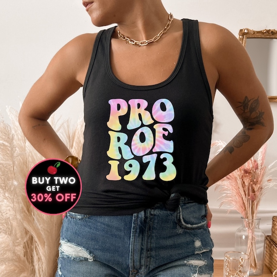 Women's Reproductive Rights Tank Pro Roe 1973 Shirt Boho Summer Tie Dye Abortion Rights Tank Protect Roe Pro Choice Protest Shirt Feminist