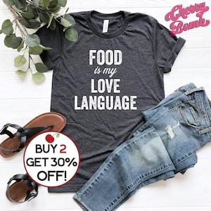 Lustiges Essen Zitat TShirt - Essen ist meine Liebe - Food Liebhaber Geschenk - Foodie Geschenk - Geschenk für Bestie - Chefkoch oder Koch Enthusiast Tshirt