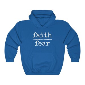 Faith Over Fear Hoodie Inspirational Hoodie Christian Hoodie Spiritual Hoodie Christian Clothing Faith Based Hoodie No Fear Hoodie image 3