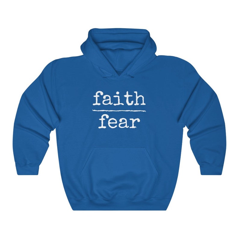 Faith Over Fear Hoodie Inspirational Hoodie Christian Hoodie Spiritual Hoodie Christian Clothing Faith Based Hoodie No Fear Hoodie image 3