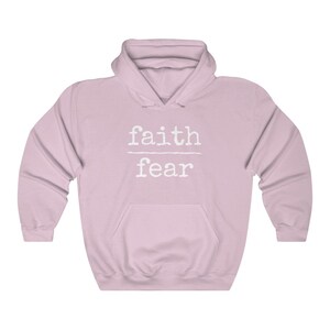 Faith Over Fear Hoodie Inspirational Hoodie Christian Hoodie Spiritual Hoodie Christian Clothing Faith Based Hoodie No Fear Hoodie image 9