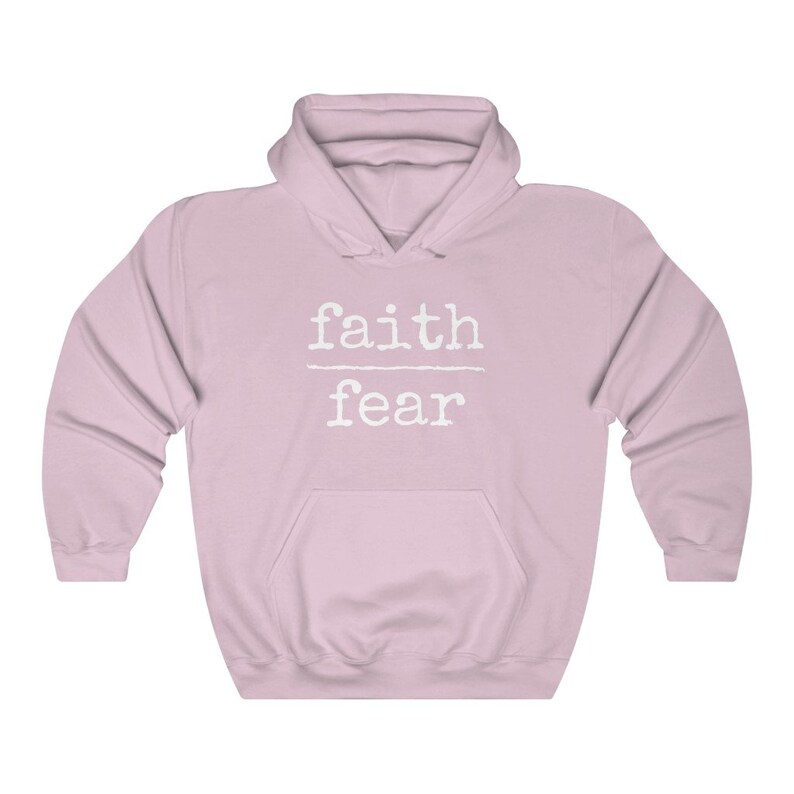 Faith Over Fear Hoodie Inspirational Hoodie Christian Hoodie Spiritual Hoodie Christian Clothing Faith Based Hoodie No Fear Hoodie image 9