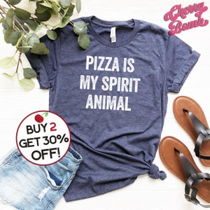 Zabawna koszulka dla miłośników pizzy - Pizza Is My Spirit Animal - Koszulka dla smakoszy - Koszulka z prezentem dla miłośników pizzy - Koszulka z prezentem dla nastolatków
