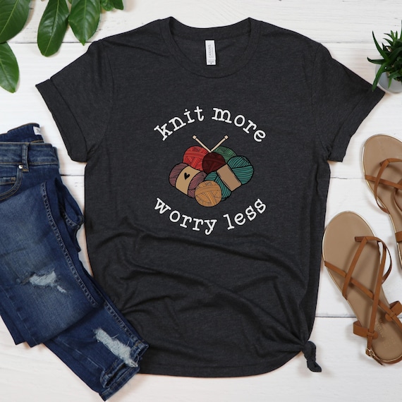Knitter Shirt, Funny Knitting T Shirt, Yarn Knitting Needles Shirt Crafty Girl Shirt Knitter Gifts, Crafting T Shirt, Loves Knitting T Shirt