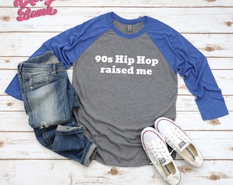 90-tals hiphop-tröja med raglan-motiv - hiphop-fanskjorta - hiphop-gåva - rapmusikälskare - 90-talsnostalgi - present till hiphop-fan