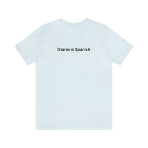 ラティーナTシャツ、面白いラティーナミームシャツ、ヒスパニック文化Tシャツ、テレノベラミーム、テレノベラTV字幕、スペイン語のメキシカーナスターズ、サイズ4XL Heather Ice Blue