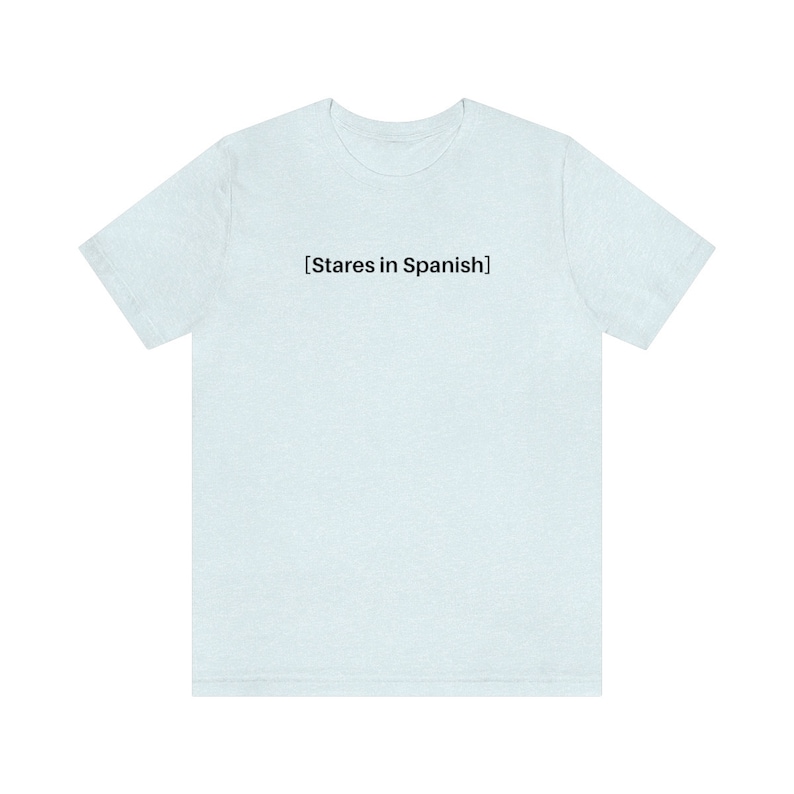 ラティーナTシャツ、面白いラティーナミームシャツ、ヒスパニック文化Tシャツ、テレノベラミーム、テレノベラTV字幕、スペイン語のメキシカーナスターズ、サイズ4XL Heather Ice Blue
