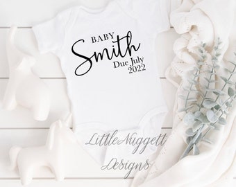 Personalised Pregnancy Announcement Onesie