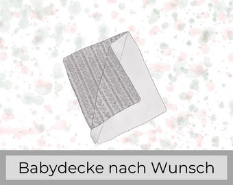 Babydecke nach Wunsch ca. 90x70 cm