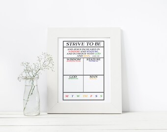 Strive to Be Goal Setting Printable - Etsy