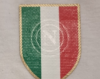 patch badge logo scudetto Napoli tricolor shirt with the N in the center new 2025 2026