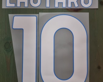 Nameset customization name number home away shirt black LAUTARO 10 Inter 2024