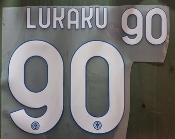Nameset customization name number home away shirt white Inter lukaku 90