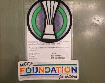 patch logo cockade Europa League Roma 2022 Champions Conference League + writing Fondation Uefa new 2025 2026