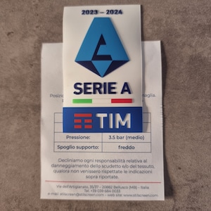 patch badge league football logo SERIE A 2023 2024 rubber inter milan juve roma lazio napoli