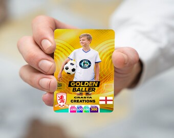 Golden Baller Personalised Card / Football / Soccer / Fifa / Panini / Personalised Gift / Gift/ Card / Present