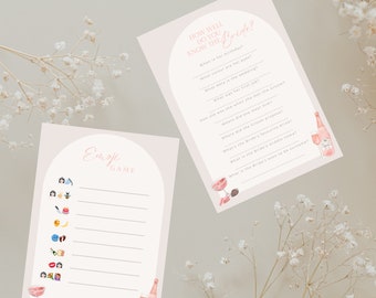 Rosé Hen Party Games - DIY editable template