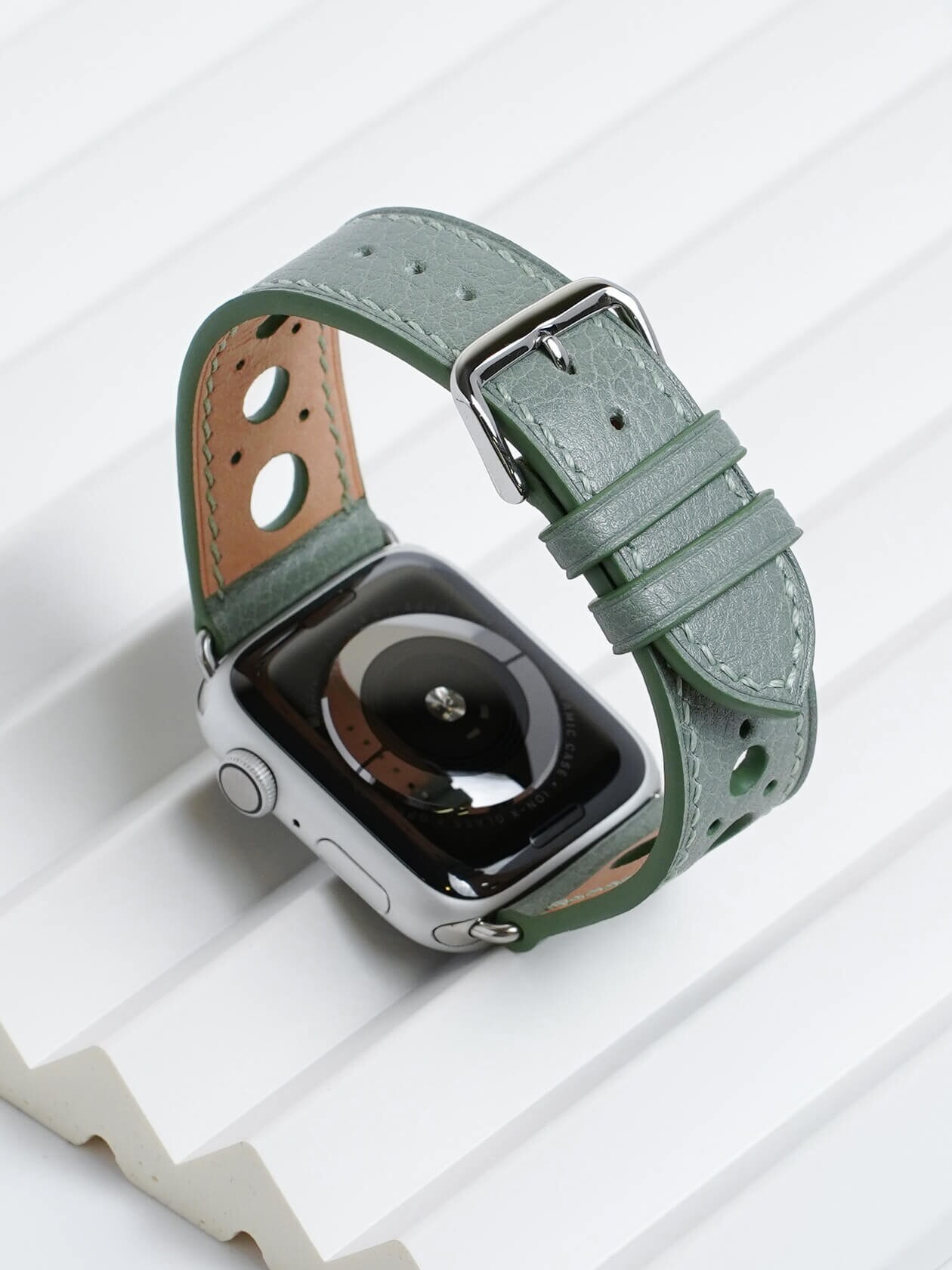 Premium Oliva leather Apple Watch band 44mm 42mm 40mm 38mm Etsy