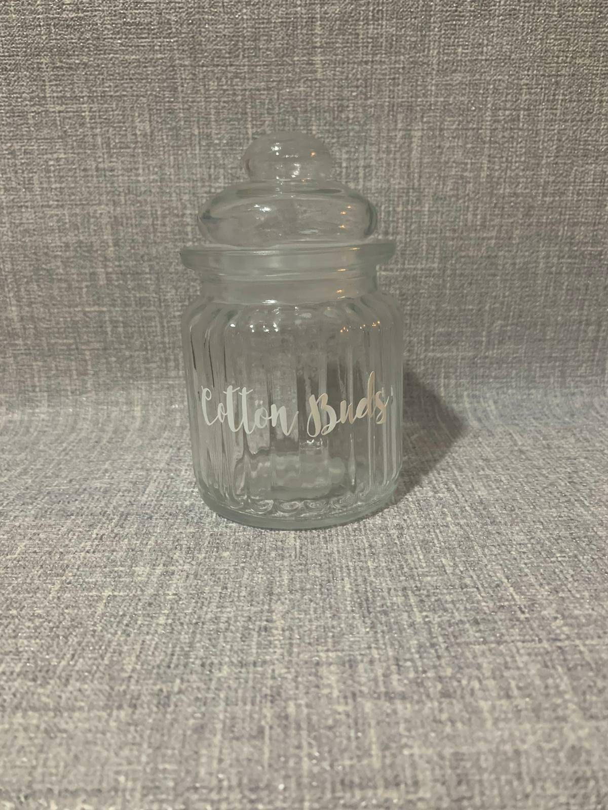 Cotton buds glass storage jar mrs hinch style Etsy