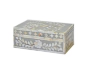 Handmade Mother of Pearl Inlay Floral Small Gift Box