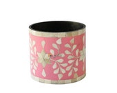 Handmade Bone Inlay Floral Small Planter