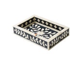 Handmade Bone Inlay Floral Mini Tray