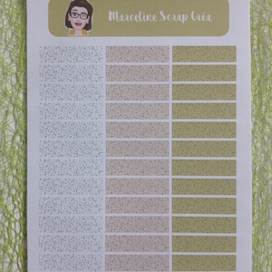 Planche de 36 stickers Bannières Colorées autocollants pour Planner