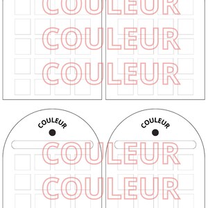 Tabla de colores cuadrada Archivo PDF para descargar e imprimir
